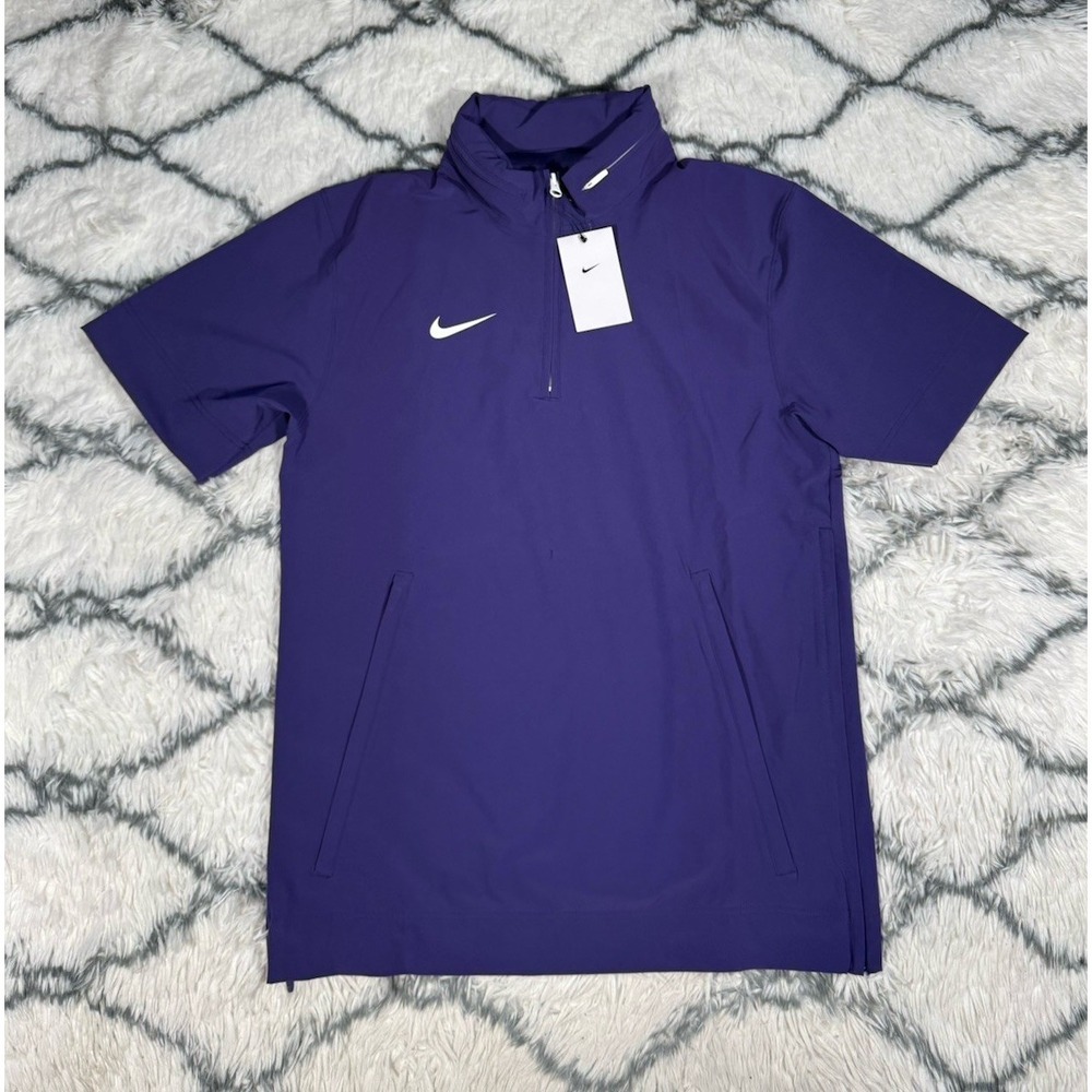 NIKE Football Coaches 1/4 Zip Pullover Purple Men's Sz S *NEW* FJ9548-513 $75